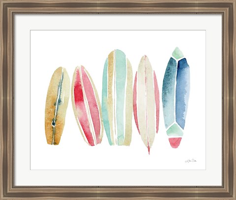 Framed Surfboards in a Row Print