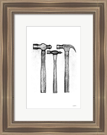 Framed Hammers Print