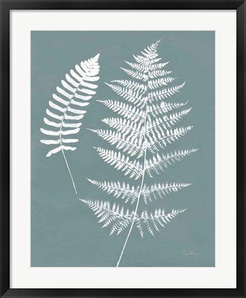 Framed Nature by the Lake Ferns V Gray Mist Crop Print