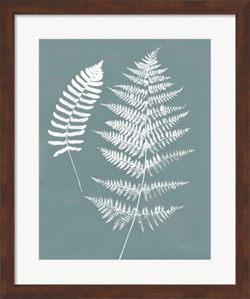 Framed Nature by the Lake Ferns V Gray Mist Crop Print
