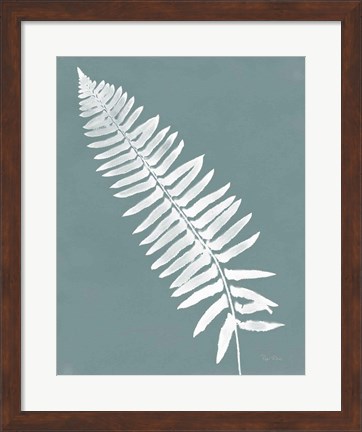 Framed Nature by the Lake Ferns IV Gray Mist Crop Print
