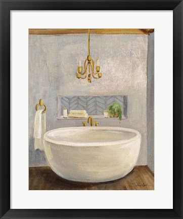 Framed Attic Bathroom II Crop Print