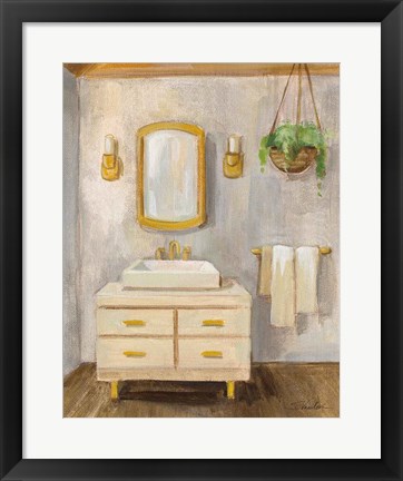 Framed Attic Bathroom I Crop Print