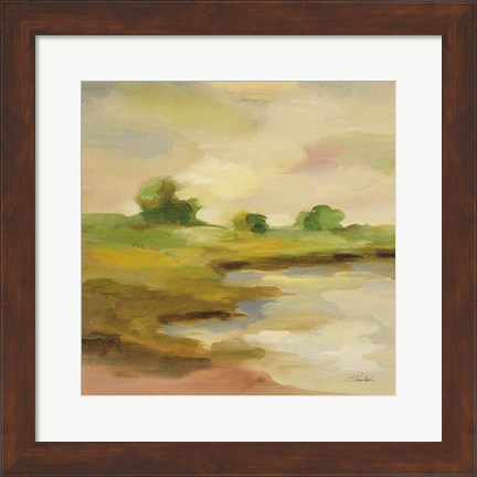 Framed Chartreuse Fields II Print