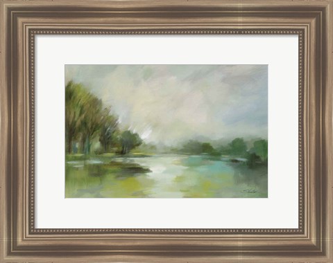 Framed Lakeside Fog Print