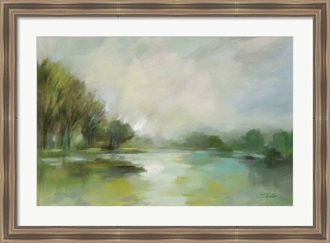 Framed Lakeside Fog Print