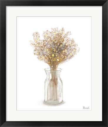 Framed Dried Flower Yellow II Print