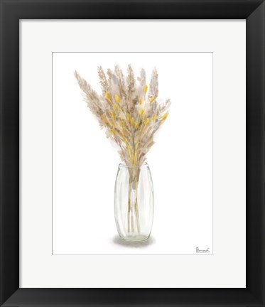 Framed Dried Flower Yellow III Print