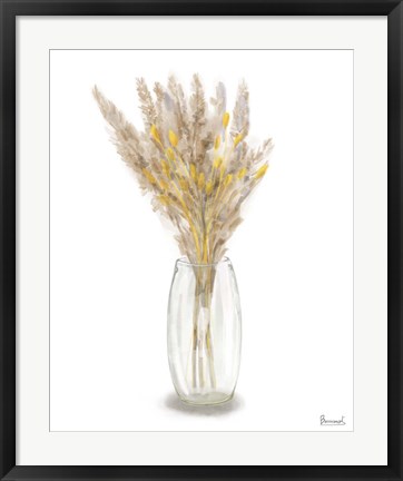 Framed Dried Flower Yellow III Print