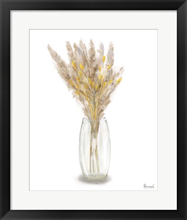 Framed Dried Flower Yellow III Print