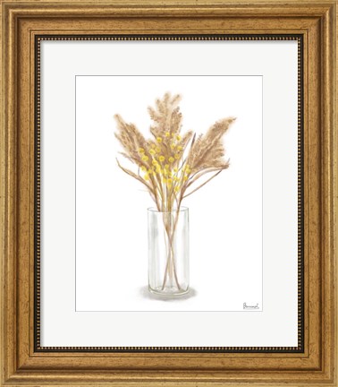 Framed Dried Flower Yellow IV Print