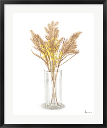 Framed Dried Flower Yellow IV Print