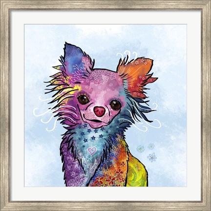 Framed Colorful Pets I Print