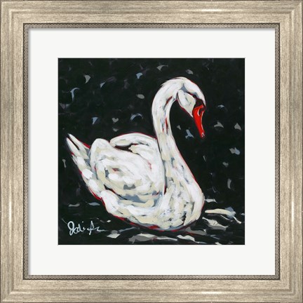 Framed White Swan Print