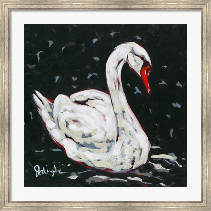 Framed White Swan Print