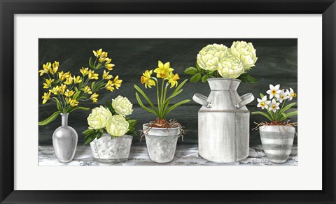 Framed Farmhouse Garden panel Print