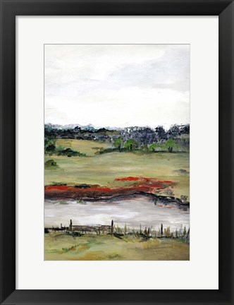 Framed Farmhouse Fields II Print