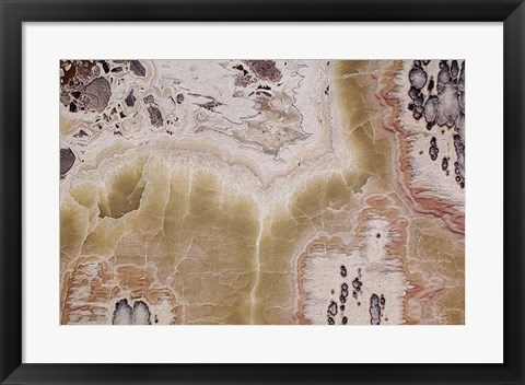 Framed Marble Colors Brown II Print