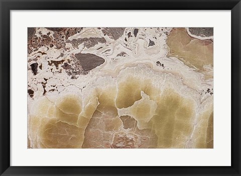 Framed Marble Colors Brown III Print