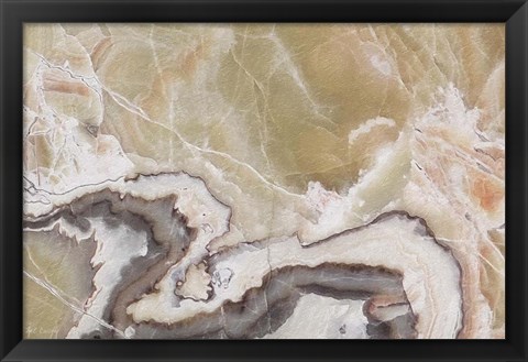 Framed Marble Colors Brown V Print