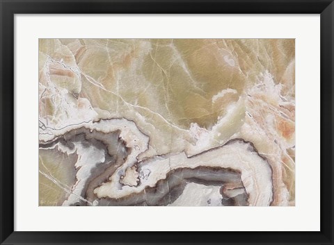 Framed Marble Colors Brown V Print