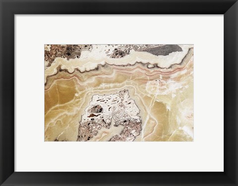 Framed Marble Colors Brown VI Print