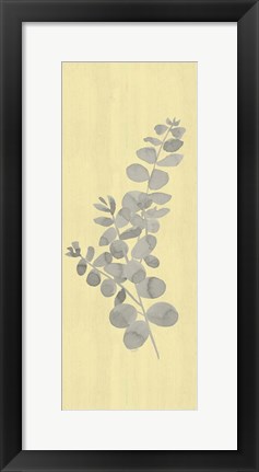 Framed Natural Inspiration Eucalyptus Panel Gray &amp; Yellow I Print