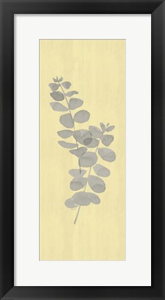 Framed Natural Inspiration Eucalyptus Panel Gray &amp; Yellow II Print