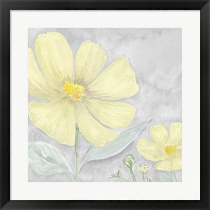 Framed Peaceful Repose Gray &amp; Yellow III Print