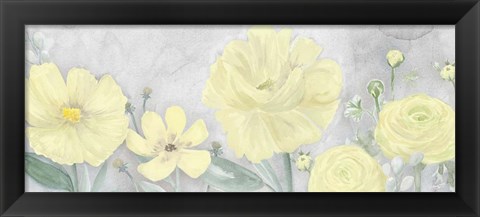 Framed Peaceful Repose Gray &amp; Yellow Panel II Print