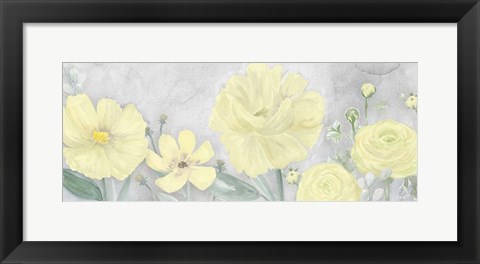 Framed Peaceful Repose Gray &amp; Yellow Panel II Print