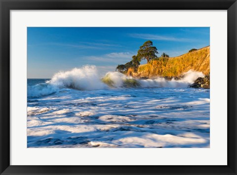 Framed Capitola Cliffs &amp; Waves Print