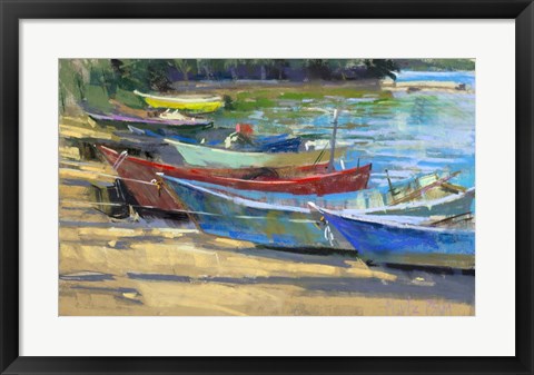 Framed Fishing Boats Marta Print