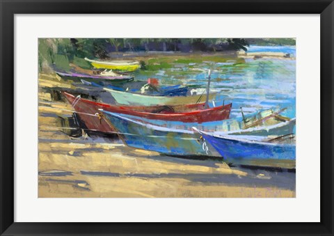 Framed Fishing Boats Marta Print