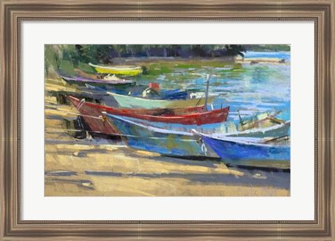 Framed Fishing Boats Marta Print