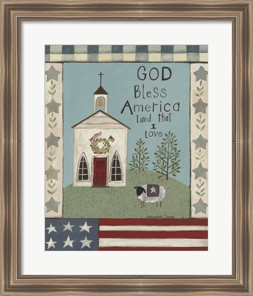 Framed God Bless America Print