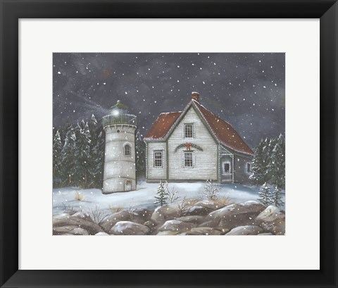 Framed Holiday Little River Print