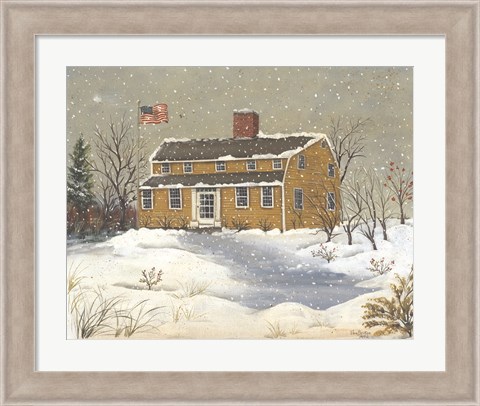 Framed Burnham Tavern in Winter Print