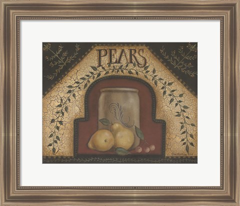 Framed Pears &amp; Crocks Print