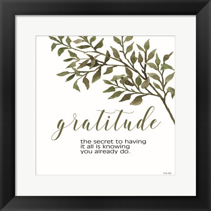 Framed Gratitude Print