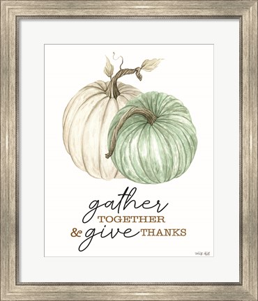Framed Gather and Give Thanks Print