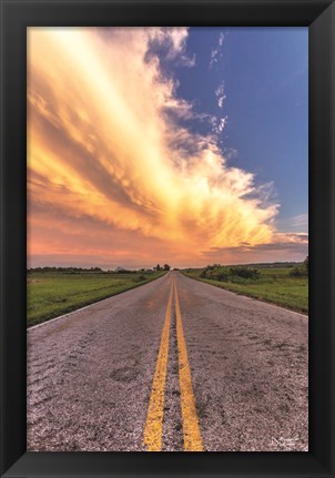 Framed Road and Sky Meeting Print