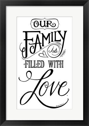 Framed Our Family is Filled With Love Print