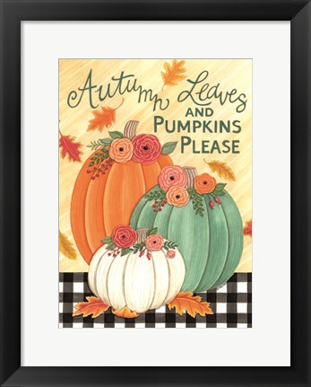 Framed Autumn Leaves Print