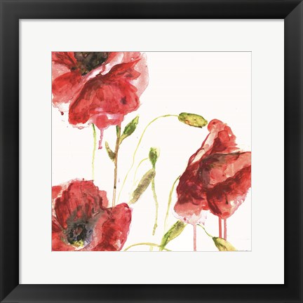 Framed Poppies Print