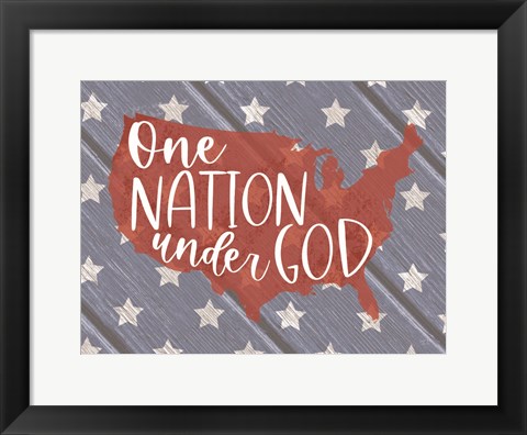 Framed One Nation Under God Print