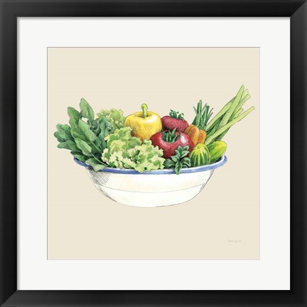 Framed Fresh From The Garden IV Cream Print