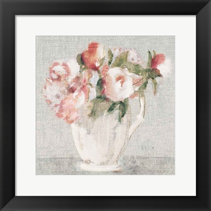 Framed Cottage Bouquet III Light Print