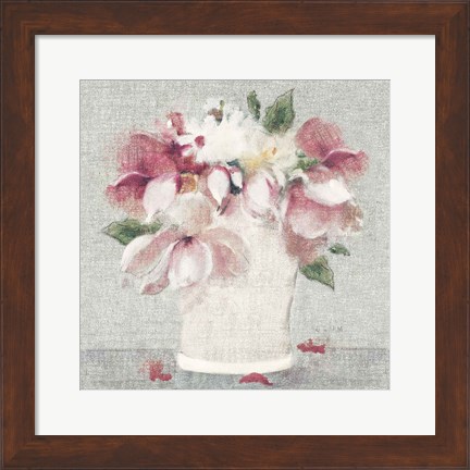 Framed Cottage Bouquet II Light Print