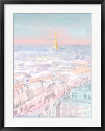 Framed Pastel Paris VI Print